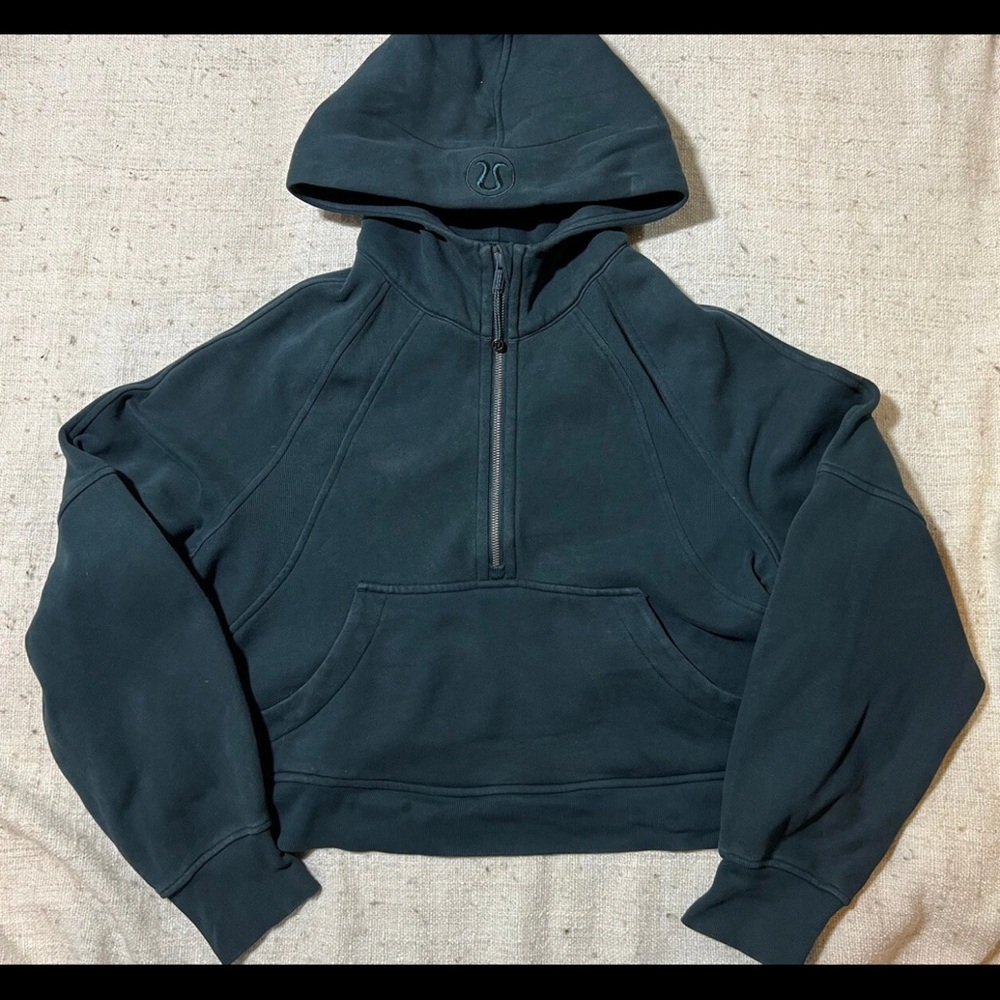 Lululemon Size M / L Scuba Oversized 1/2 Zip Hoodie Submarine Blue